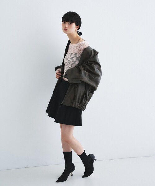 CODE A（コードエー）の「arc short pants（その他パンツ・レディース・ブラック/ライトベージュ・34/36）」の4枚目の写真
