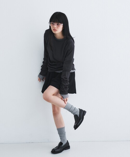 CODE A（コードエー）の「arc short pants（その他パンツ・レディース・ブラック/ライトベージュ・34/36）」の3枚目の写真