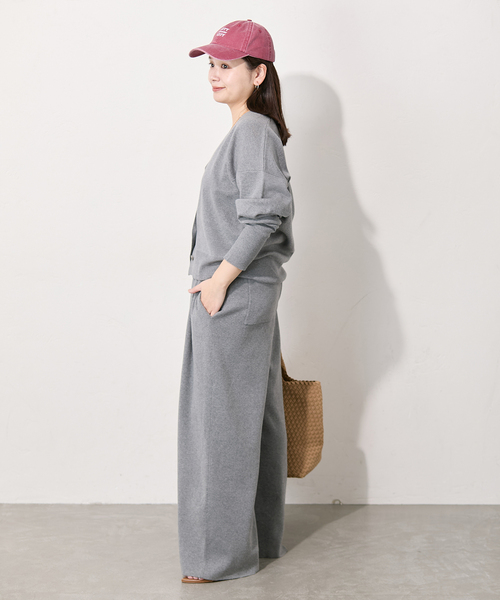 ▲美品 エルメス コットン混 タックワイドパンツ グレージュ 40 累計2.5万本！】【新色追加】2タックワイドパンツ | ファッション通販