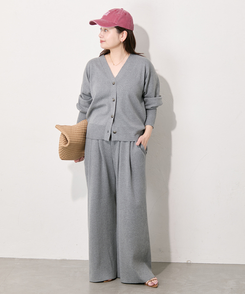 ▲美品 エルメス コットン混 タックワイドパンツ グレージュ 40 累計2.5万本！】【新色追加】2タックワイドパンツ | ファッション通販