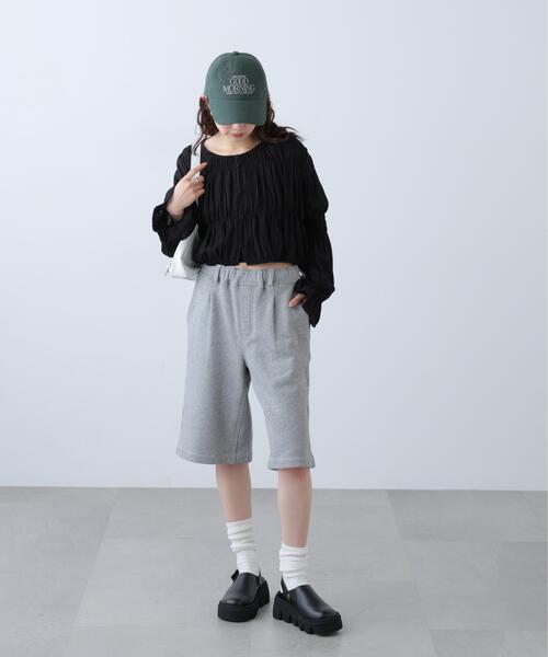 FREE'S MART（フリーズマート）の「◆シアーギャザー前開き短丈ブラウス（シャツ/ブラウス・レディース・ブルー/ホワイト/ブラック/グリーン系その他・FREE）」の10枚目の写真