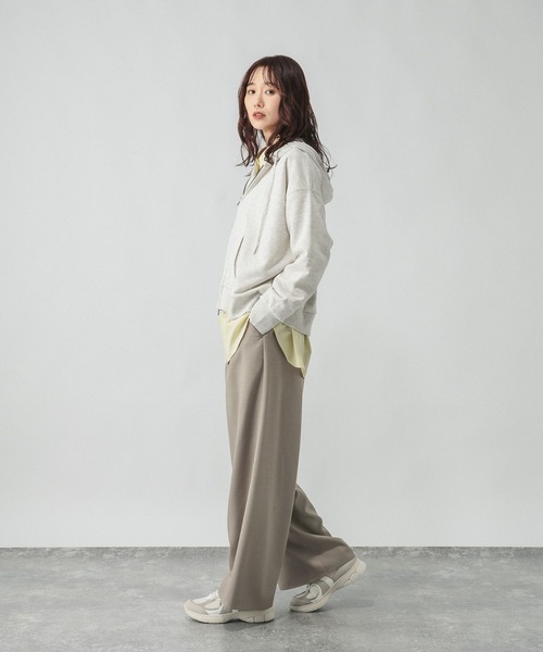 GLOBAL WORK(グローバルワーク)の「ギャザーイージーワイドパンツ/632953(その他パンツ・レディース・ブラック/ブラウン/ダークブラウン・MEDIUM/SMALL/LARGE)」の13枚目の写真