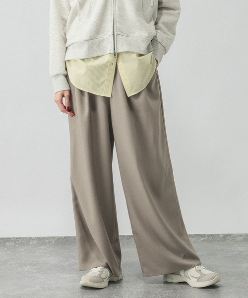 GLOBAL WORK(グローバルワーク)の「ギャザーイージーワイドパンツ/632953(その他パンツ・レディース・ブラック/ブラウン/ダークブラウン・MEDIUM/SMALL/LARGE)」の14枚目の写真