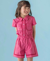 BeBe Petits Pois Vert | 【店舗限定】ダンガリーブラウス＋ショートパンツセットアップ(95～150㎝)(セットアップ)