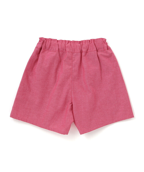 BeBe Petits Pois Vert（ベベプチポワヴェール）の「【店舗限定】ダンガリーブラウス＋ショートパンツセットアップ(95～150㎝)（セットアップ・キッズ・ブルー/レッド・110cm/130cm/140cm/120cm/150cm/100cm/95cm）」の11枚目の写真