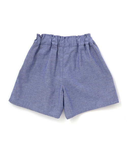 BeBe Petits Pois Vert（ベベプチポワヴェール）の「【店舗限定】ダンガリーブラウス＋ショートパンツセットアップ(95～150㎝)（セットアップ・キッズ・ブルー/レッド・110cm/130cm/140cm/120cm/150cm/100cm/95cm）」の14枚目の写真