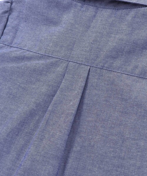 BeBe Petits Pois Vert（ベベプチポワヴェール）の「【店舗限定】ダンガリーブラウス＋ショートパンツセットアップ(95～150㎝)（セットアップ・キッズ・ブルー/レッド・110cm/130cm/140cm/120cm/150cm/100cm/95cm）」の18枚目の写真