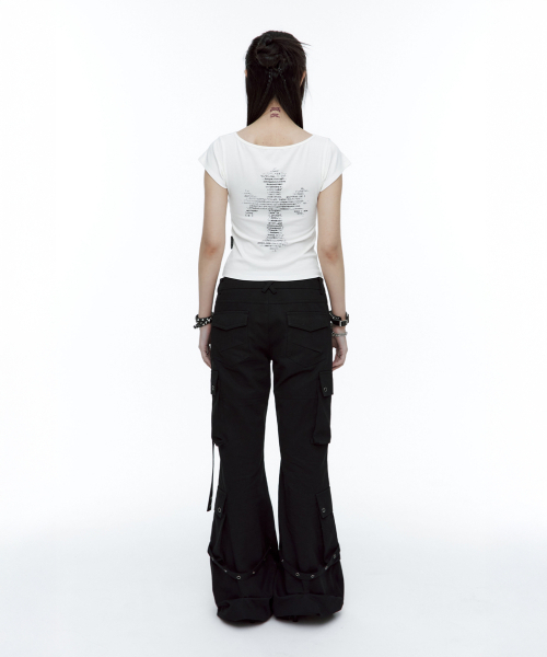 ROUGHNECK(ラフネック)の「アスキー クロス ヘンリーネック Tシャツ ホワイト(Tシャツ/カットソー・レディース・その他・SMALL/MEDIUM)」の4枚目の写真