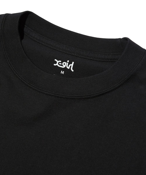 X-girl(エックスガール)の「SIDE LOGO FACE LABEL S/S TEE(Tシャツ/カットソー・レディース・ブルー/ブラック/ホワイト・S/M/L)」の11枚目の写真