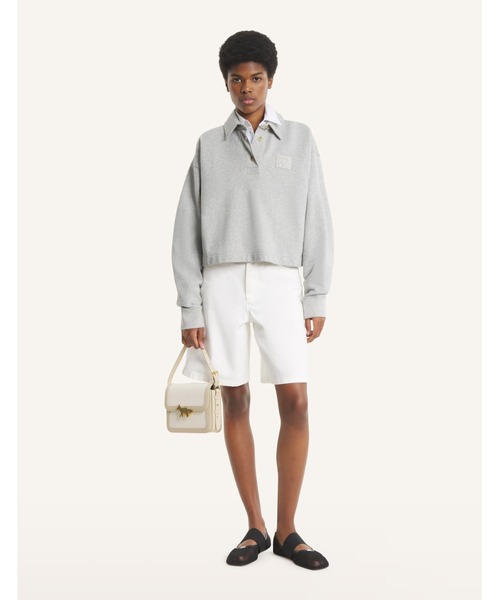 Maison Kitsune（メゾンキツネ）の「MAISON KITSUNE STAMP POLO SWEATSHIRT（スウェット・レディース・グレー・S/XS/M/L）」の4枚目の写真