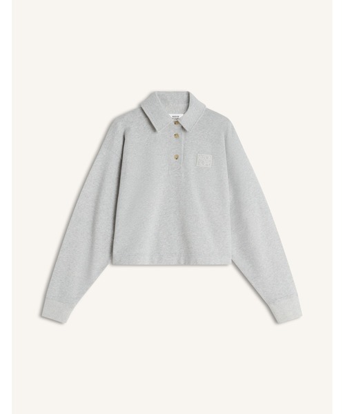 Maison Kitsune（メゾンキツネ）の「MAISON KITSUNE STAMP POLO SWEATSHIRT（スウェット・レディース・グレー・S/XS/M/L）」の9枚目の写真