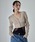 FETICO�i�t�F�e�B�R�j�́u�yFETICO/�t�F�e�B�R�z�sSTUDIOUS�ʒ��t�ʒ� STRIPE KNIT SHORT CARDIGAN/�X�g���C�v�j�b�g�V���[�g�J�[�f�B�K���i�J�[�f�B�K��/�{�����j�v�b�A�C�{���[