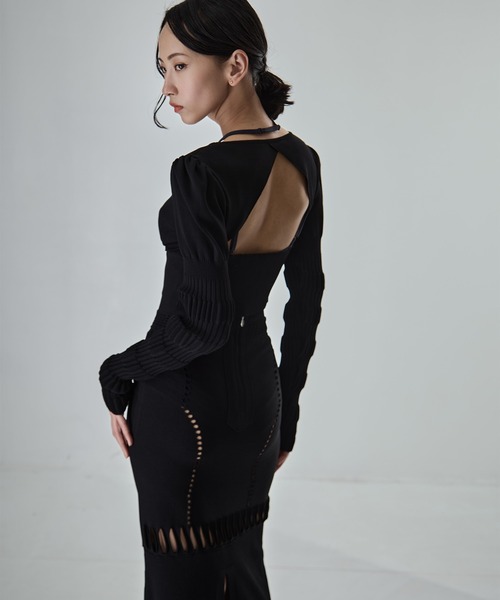 FETICO（フェティコ）の「【FETICO/フェティコ】《STUDIOUS別注》別注 STRIPE KNIT SHORT CARDIGAN/ストライプニットショートカーディガン（カーディガン/ボレロ・レディース・ブラウン/アイボリー/ブラック・FREE）」の10枚目の写真