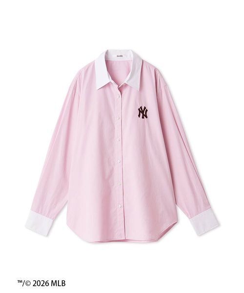 SNIDEL（スナイデル）の「【MLB】Sustainableワンポイントシャツ（シャツ/ブラウス・レディース・グリーン/ブルー/ピンク・F）」の4枚目の写真
