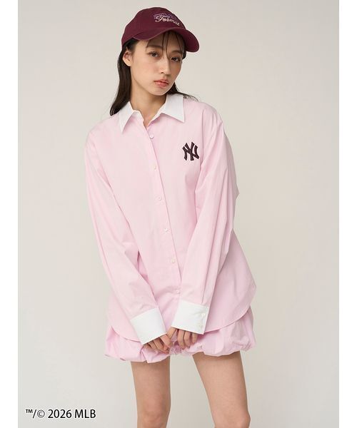 SNIDEL（スナイデル）の「【MLB】Sustainableワンポイントシャツ（シャツ/ブラウス・レディース・グリーン/ブルー/ピンク・F）」の7枚目の写真