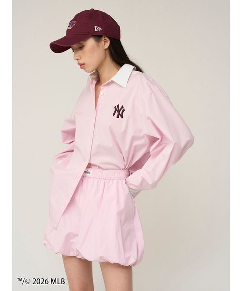 SNIDEL（スナイデル）の「【MLB】Sustainableワンポイントシャツ（シャツ/ブラウス・レディース・グリーン/ブルー/ピンク・F）」の9枚目の写真