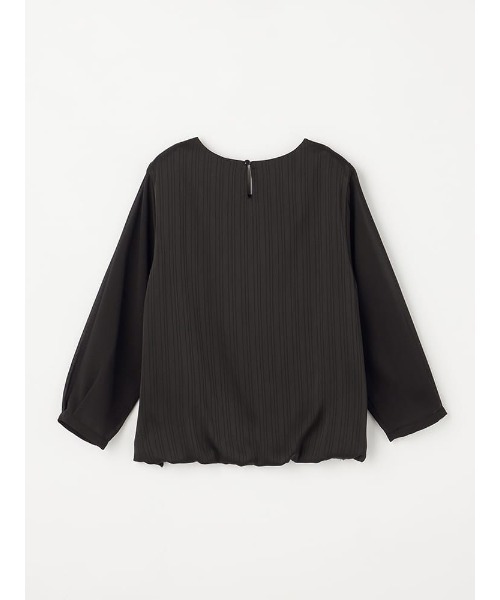 Perfect Suit FActory(パーフェクトスーツファクトリー)の「【軽やか/上品/光沢感】タックバルーンブラウス ブラック/グレー/オフホワイト/ピンク(Tシャツ/カットソー・レディース・オフホワイト/ライトグレー/ブラック/ピンク・S/M/L)」の5枚目の写真