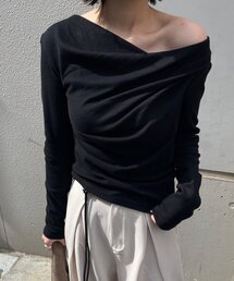 earthy（アーシー）の「スムース天竺ドレープPO（Tシャツ/カットソー）」