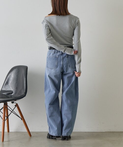 goocy（グーシー）の「スムース天竺ドレープPO（Tシャツ/カットソー・レディース・ブラック/ホワイト/グレー/ピンク・FREE）」の10枚目の写真