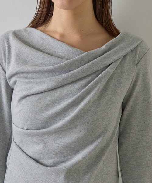 goocy（グーシー）の「スムース天竺ドレープPO（Tシャツ/カットソー・レディース・ブラック/ホワイト/グレー/ピンク・FREE）」の19枚目の写真