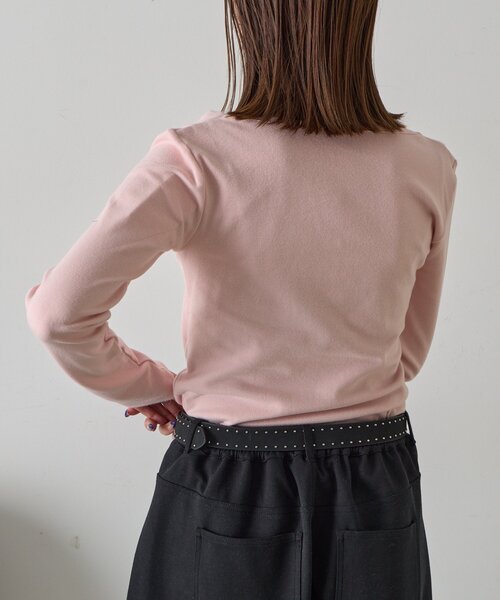 goocy（グーシー）の「スムース天竺ドレープPO（Tシャツ/カットソー・レディース・ブラック/ホワイト/グレー/ピンク・FREE）」の22枚目の写真