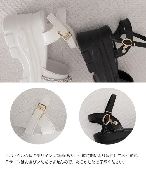 Miniministore(ミニミニストア)の「オープントゥ厚底サンダルレディース美脚靴(サンダル・レディース・ブラック/アイボリー/ホワイト・22.5cm/23.0cm/23.5cm/24.0cm/24.5cm)」の12枚目の写真