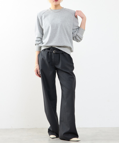 SOFFITTO（ソフィット）の「パワーショルダースウェット（スウェット・レディース・ホワイト/トップグレー/ブルー・FREE）」の18枚目の写真