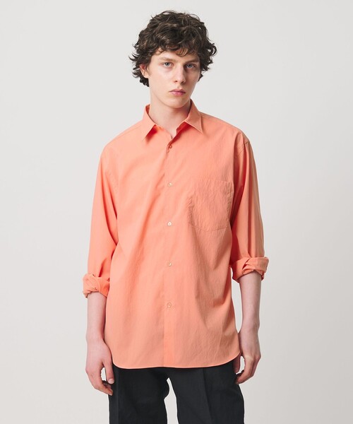 UNITED ARROWS（ユナイテッドアローズ）の「フォーシーズンズ ポプリン レギュラーカラーシャツ　ヨコストレッチ（シャツ/ブラウス・メンズ・ブラック/オレンジ/ベージュ/オフホワイト・S/XL/L/M）」の4枚目の写真