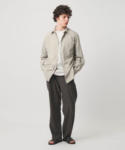 UNITED ARROWS（ユナイテッドアローズ）の「フォーシーズンズ ポプリン レギュラーカラーシャツ　ヨコストレッチ（シャツ/ブラウス・メンズ・ブラック/オレンジ/ベージュ/オフホワイト・S/XL/L/M）」の6枚目の写真