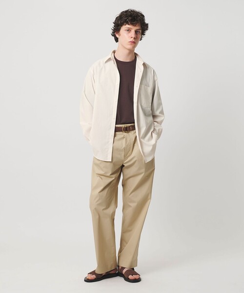 UNITED ARROWS（ユナイテッドアローズ）の「フォーシーズンズ ポプリン レギュラーカラーシャツ　ヨコストレッチ（シャツ/ブラウス・メンズ・ブラック/オレンジ/ベージュ/オフホワイト・S/XL/L/M）」の8枚目の写真