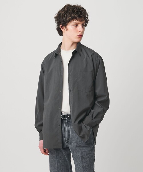 UNITED ARROWS（ユナイテッドアローズ）の「フォーシーズンズ ポプリン レギュラーカラーシャツ　ヨコストレッチ（シャツ/ブラウス・メンズ・ブラック/オレンジ/ベージュ/オフホワイト・S/XL/L/M）」の9枚目の写真