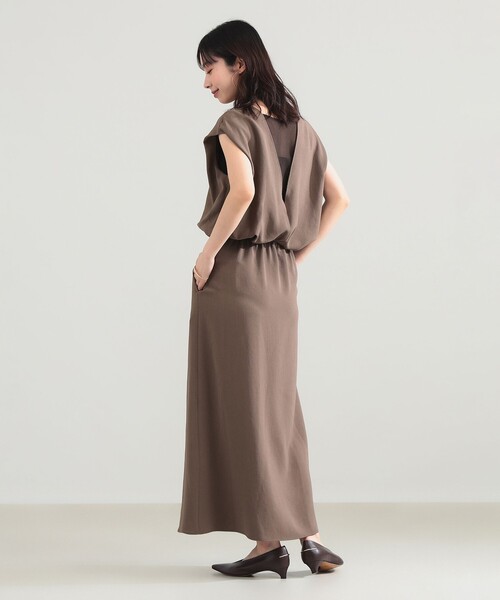 Demi-Luxe BEAMS(デミルクス ビームス)の「【7/31値下げ】Vネック バック シアーワンピース(ワンピース・レディース・ブラック/ブラウン系その他4・38/36)」の14枚目の写真