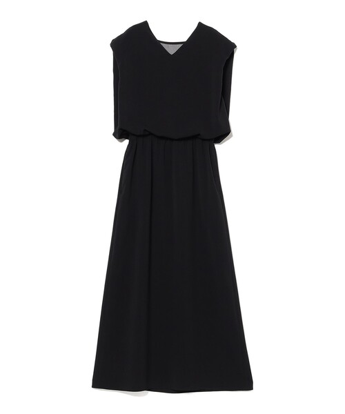 Demi-Luxe BEAMS(デミルクス ビームス)の「【7/31値下げ】Vネック バック シアーワンピース(ワンピース・レディース・ブラック/ブラウン系その他4・38/36)」の6枚目の写真