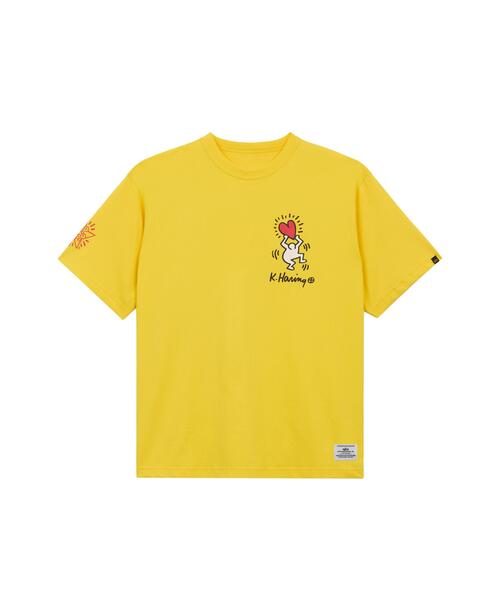Alpha Industries（アルファインダストリーズ）の「Alpha Industries/アルファインダストリーズ/Keith Haring X Alpha GRAPHIC TEE HEART MAN/キースへリング グラフィック ティーシャツ ハートマン（Tシャツ/カットソー・メンズ・ホワイト/イエロー・X-LARGE/LARGE/MEDIUM/SMALL/X-SMALL）」の12枚目の写真