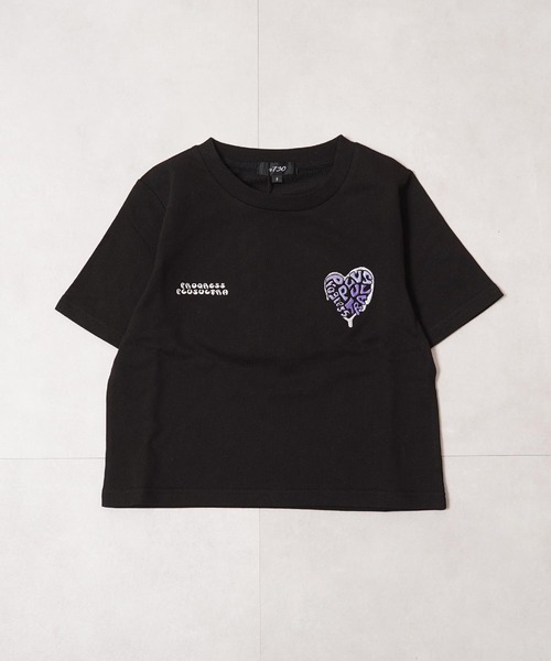 1111clothing（ワンフォークロージング）の「【セットアップ可能】ミニ裏毛 ハートサガラ刺繍 Tシャツ / Mini-fleece Heart Sagara Embroidery T-shirt（Tシャツ/カットソー・メンズ・カモフラージュ/ブラック・L/M/FREE）」の6枚目の写真