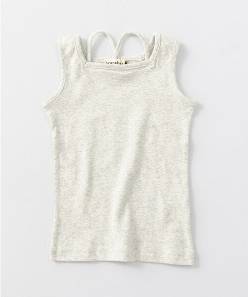 BRANSHES（ブランシェス）の「魅せるインナータンクトップ（タンクトップ・キッズ・杢グレー/ライトグリーン/ブラック/アイボリー・110/140/130/150/100/120/90）」の5枚目の写真