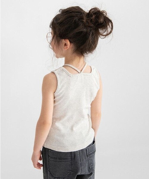 BRANSHES（ブランシェス）の「魅せるインナータンクトップ（タンクトップ・キッズ・杢グレー/ライトグリーン/ブラック/アイボリー・110/140/130/150/100/120/90）」の10枚目の写真