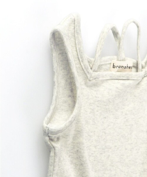 BRANSHES（ブランシェス）の「魅せるインナータンクトップ（タンクトップ・キッズ・杢グレー/ライトグリーン/ブラック/アイボリー・110/140/130/150/100/120/90）」の12枚目の写真