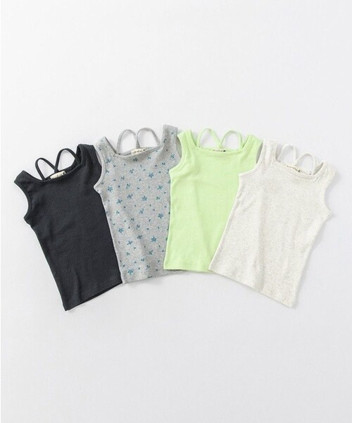 BRANSHES（ブランシェス）の「魅せるインナータンクトップ（タンクトップ・キッズ・杢グレー/ライトグリーン/ブラック/アイボリー・110/140/130/150/100/120/90）」の15枚目の写真