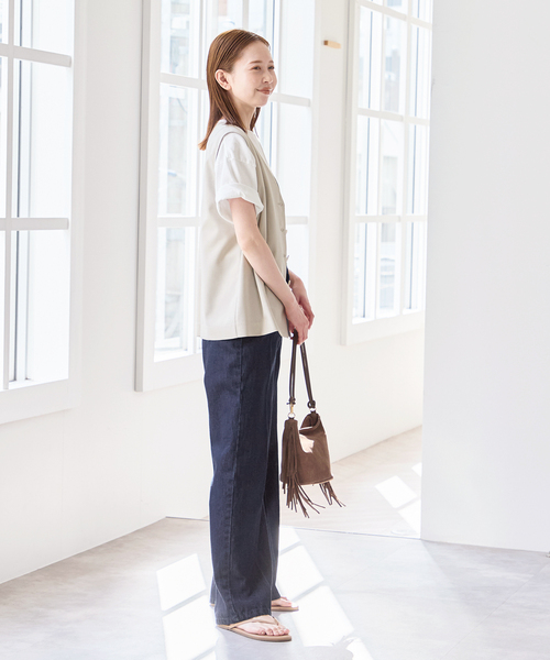 U by SPICK&SPAN（ユーバイスピックアンドスパン）の「リバーシブルTEEシャツ（Tシャツ/カットソー・レディース・グレー/ホワイト・FREE）」の6枚目の写真