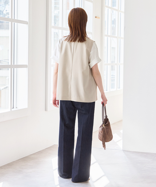 U by SPICK&SPAN（ユーバイスピックアンドスパン）の「リバーシブルTEEシャツ（Tシャツ/カットソー・レディース・グレー/ホワイト・FREE）」の7枚目の写真