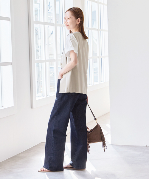 U by SPICK&SPAN（ユーバイスピックアンドスパン）の「リバーシブルTEEシャツ（Tシャツ/カットソー・レディース・グレー/ホワイト・FREE）」の8枚目の写真