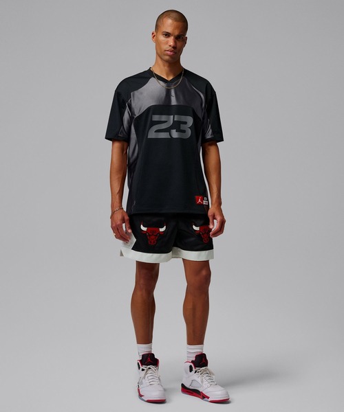 JORDAN BRAND(ジョーダンブランド)の「JORDAN BRAND M J FLT JERSEY SS TOP / ジョーダン ブランド ジョーダン FLT ジャージー ショートスリーブ トップ / NIKE【SP】(Tシャツ/カットソー・メンズ・ホワイト/ブラック・L/M/S/XXL/XL)」の6枚目の写真