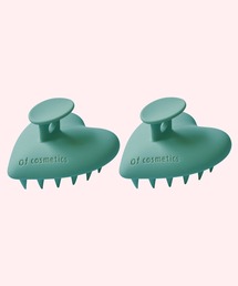 Of cosmetics（オブコスメティックス）の「ヘッドスパブラシフィット　アッシュグリーン（２つ入り）（ヘアブラシ）」