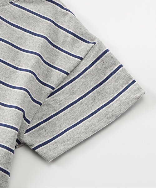 BREEZE(ブリーズ)の「【WEB限定】KUDOZ.B レイヤード先染めボーダー半袖Tシャツ(Tシャツ/カットソー・キッズ・グレー/ブラウン/ネイビー/イエロー・90/100/110/120/130/140/150/160)」の18枚目の写真