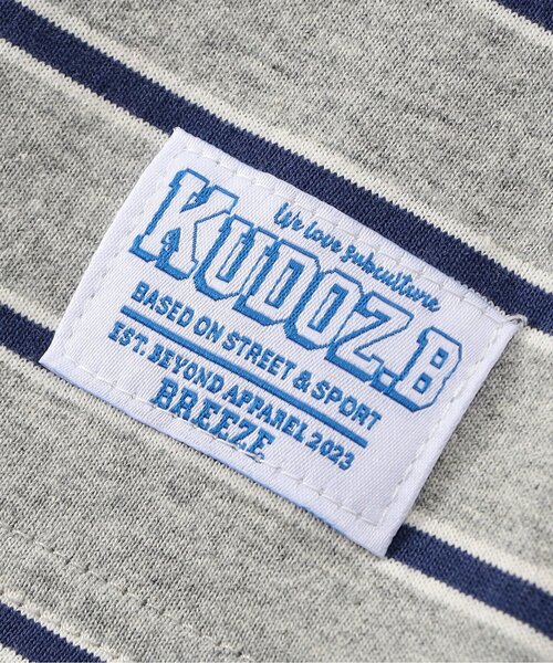 BREEZE(ブリーズ)の「【WEB限定】KUDOZ.B レイヤード先染めボーダー半袖Tシャツ(Tシャツ/カットソー・キッズ・グレー/ブラウン/ネイビー/イエロー・90/100/110/120/130/140/150/160)」の20枚目の写真
