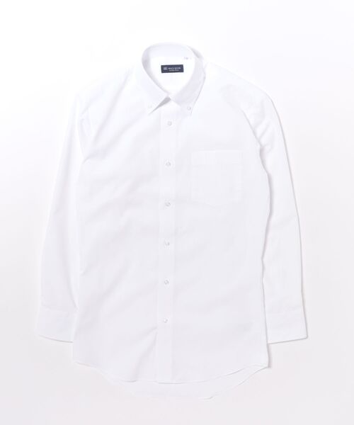 TOKYO SHIRTS(トウキョウシャツ)の「【吸水速乾】 形態安定ノンアイロン ボタンダウン 長袖ビジネスワイシャツ(ビジネスシャツ・メンズ・ホワイト・首回り39cm-裄丈80cm/首回り41cm-裄丈86cm/首回り43cm-裄丈82cm/首回り43cm-裄丈86cm/首回り42cm-裄丈86cm/首回り42cm-裄丈82cm/首回り41cm-裄丈82cm/首回り39cm-裄丈84cm/首回り37cm-裄丈84cm/首回り37cm-裄丈80cm)」の6枚目の写真