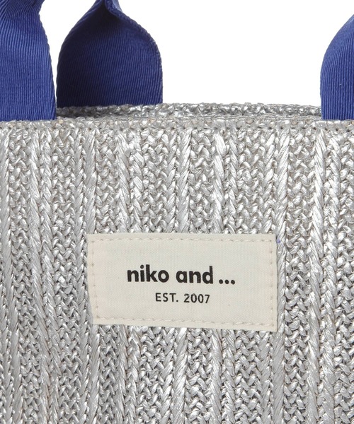niko and...（ニコアンド）の「《500mlボトル収納可能》テープアソートトートバッグ（トートバッグ・レディース・ピンク/マルチ/シルバー/ナチュラル/ブラック・0）」の22枚目の写真