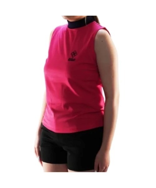 DOCUS(ドゥーカス)の「【DOCUS】(ドゥーカス)レディース ゴルフウェア ノースリーブ モックネック シャツ(Tシャツ/カットソー・レディース・グリーン/ピンク/オフホワイト・MEDIUM)」の11枚目の写真