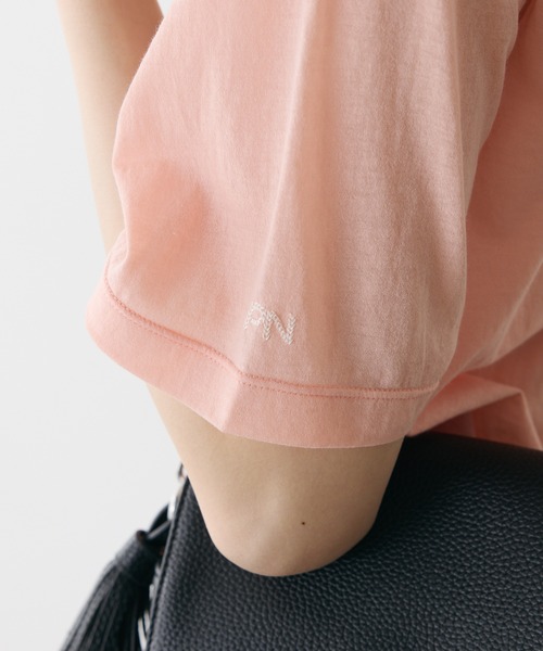 PUAL CE CIN(ピュアルセシン)の「シアーシンプルTシャツ(Tシャツ/カットソー・レディース・サックスブルー/ブラック/サーモンピンク/イエロー/オフホワイト・FREE)」の17枚目の写真